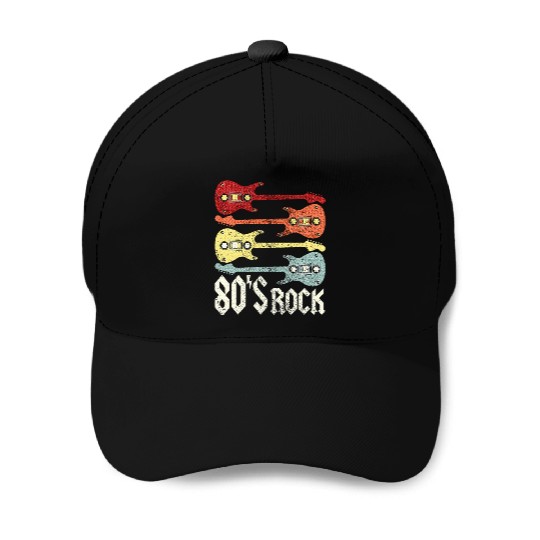 80s Rock Band Guitar Cassette Tape 1980s Baseball Caps