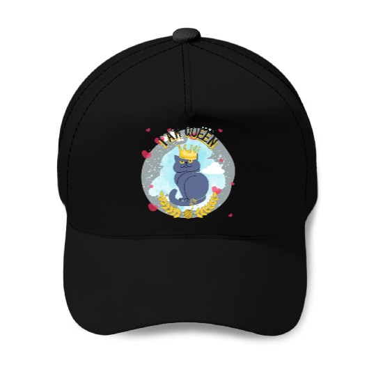 I Am Queen Of Cat Using Crown Proud Cartoon Baseball Caps
