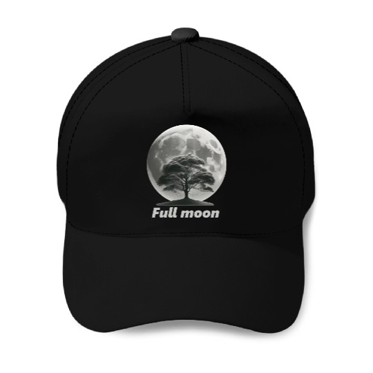 Full moon Baseball Caps