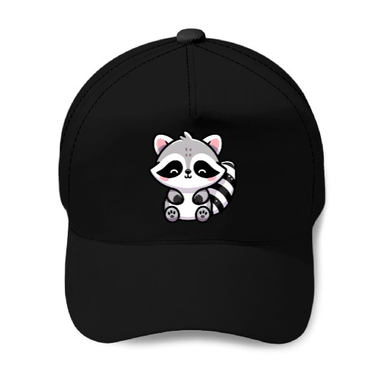 Cute Raccoon Cub Baseball Caps