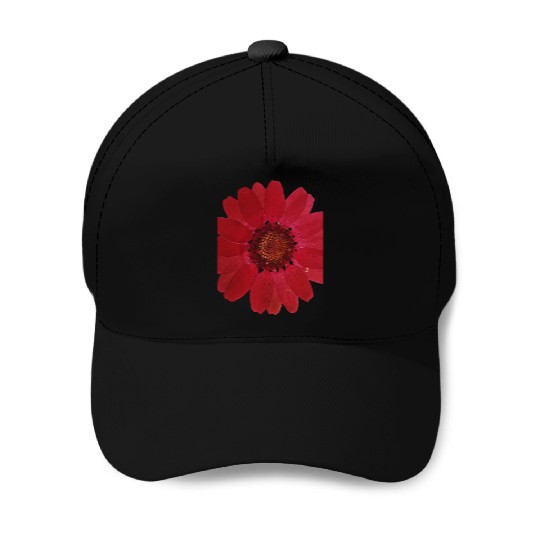Red Sunflower Baseball Caps