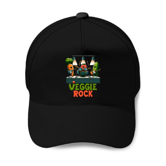 Veggie Rocks Concert Band Performance Baseball Caps