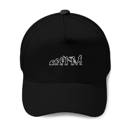 Evolution Running Black Grunge Baseball Caps