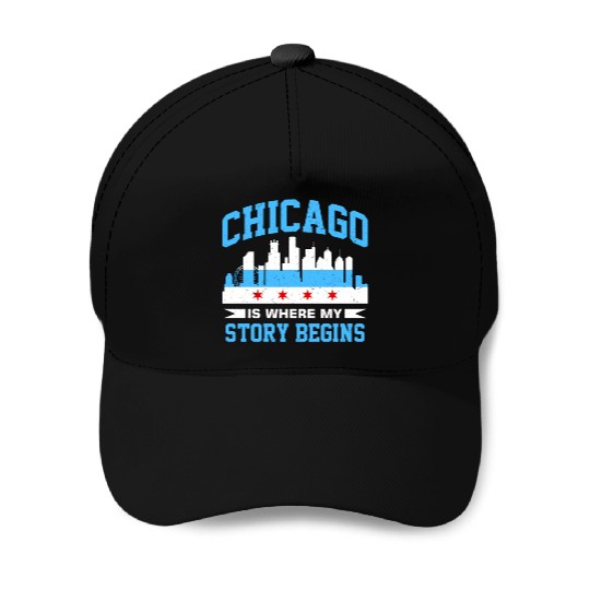 Unique Chicago Skyline Windy City 312 Baseball Caps