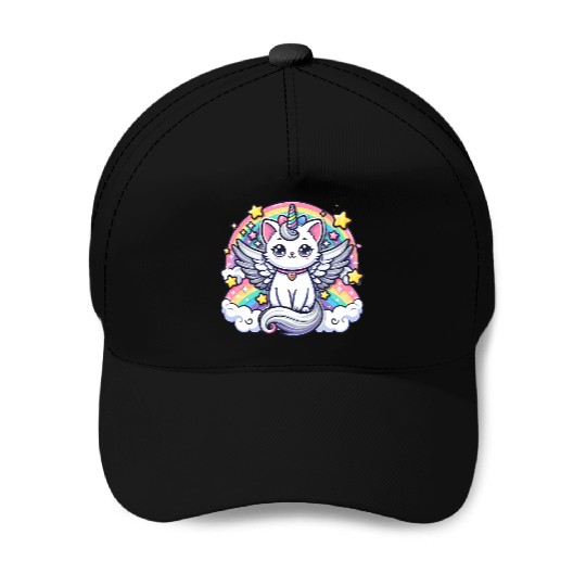 Celestial Charm Unicorn Cat Baseball Caps
