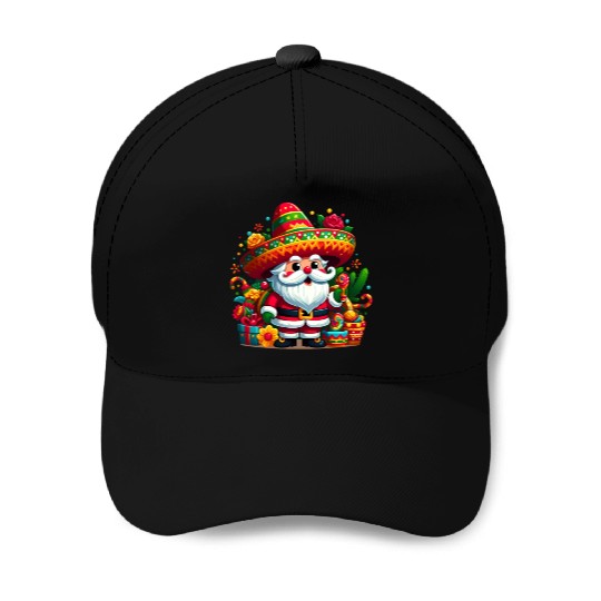 Cinco de Mayo Santa Claus Baseball Caps