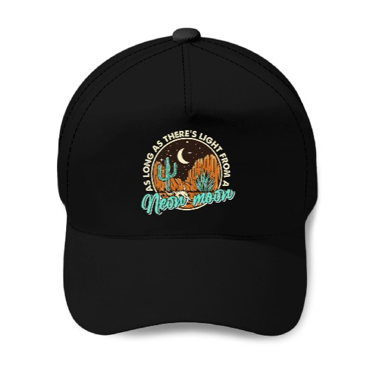 Neon Moon Cactus Country Mountain Vintage Retro Baseball Caps