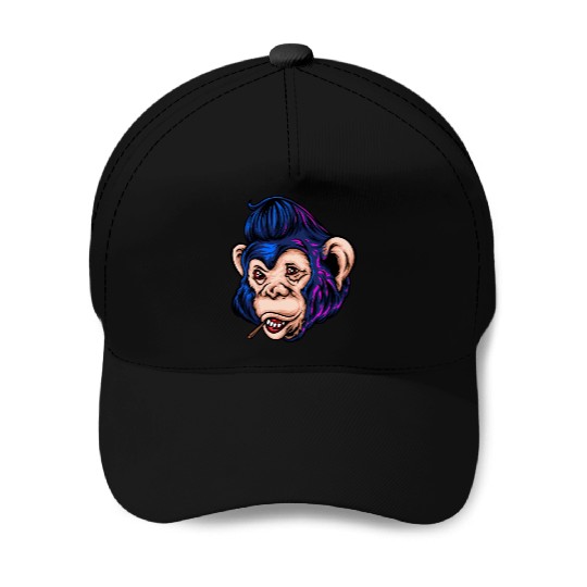Monkey Hawk Baseball Caps