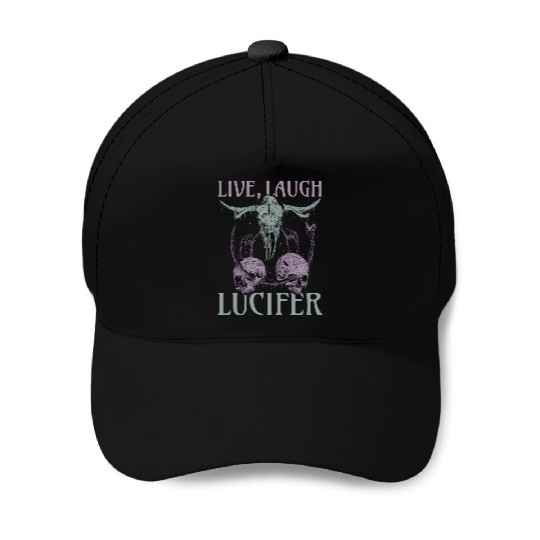 Live Love Lucifer Goth Festival Death Metal Baseball Caps