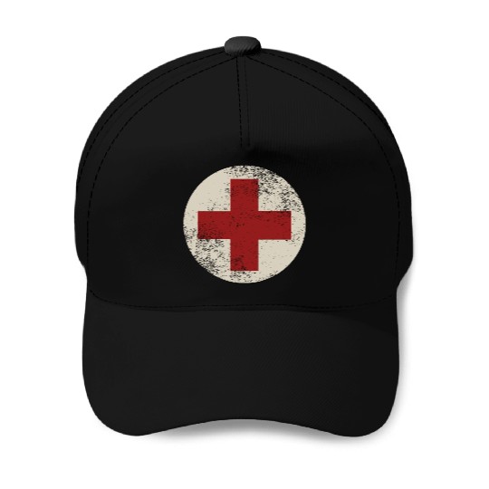 WW2 Combat Medic Symbol Baseball Caps
