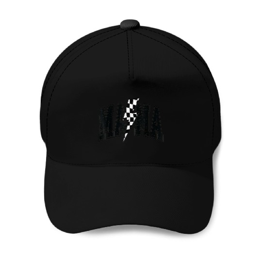 Checkered Mama Lightning Bolt Mothers Day Mother Baseball Caps