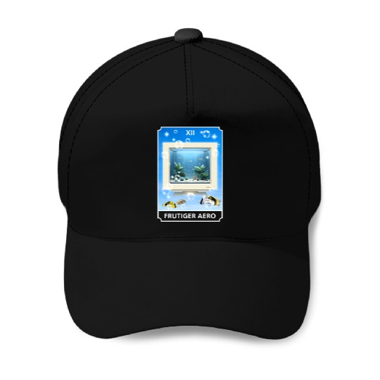 Frutiger Aero Aesthetic Tech Computer Aquarium Baseball Caps
