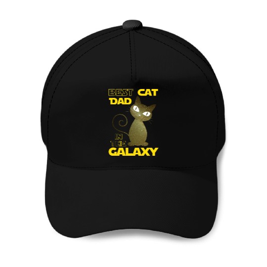Galaxy Cat Best Cat Dad Baseball Caps