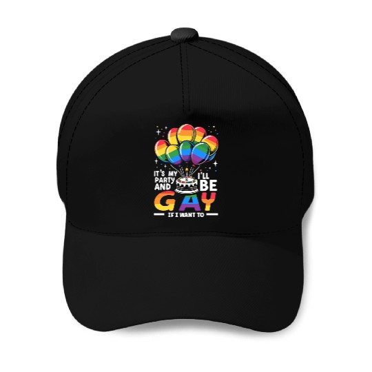 Birthgay Gay Pride Flag Pride Month Equal Rights Baseball Caps