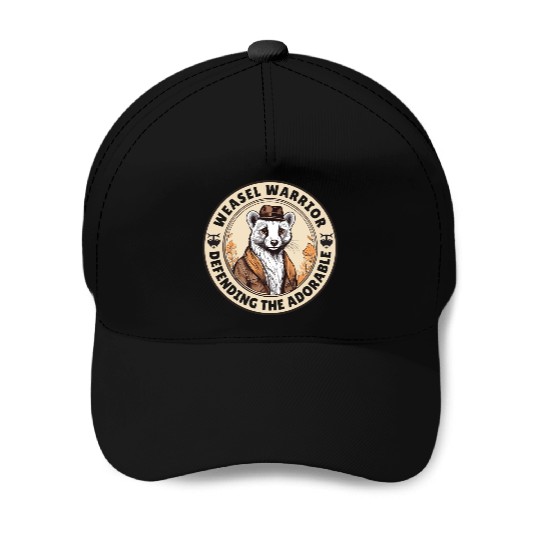 Weasel Warrior Baseball Caps