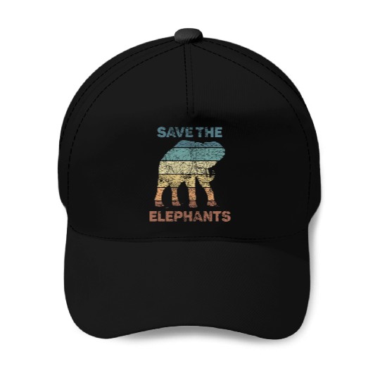 Spirit Animal Elephant Embrace Retro Vintage Baseball Caps