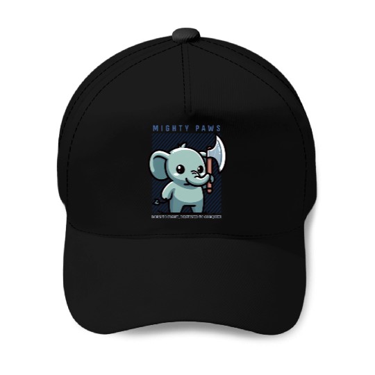 Born To Fight Elephant Baseball Caps