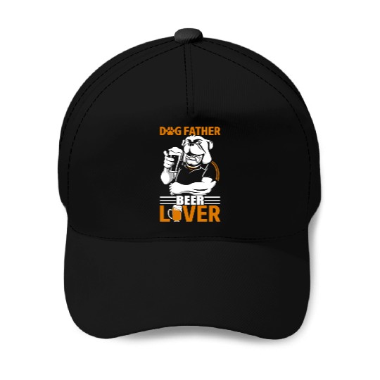 Dog father beer lover Baseball Caps