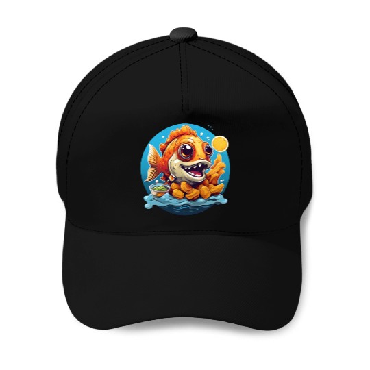 Fish and Chips Baseball Caps