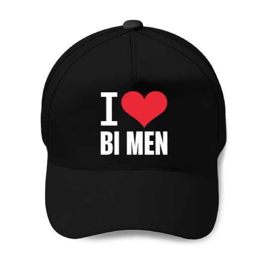 I Love Bi Me Bisexual Men Bi Pride Bisexual Pride Baseball Caps