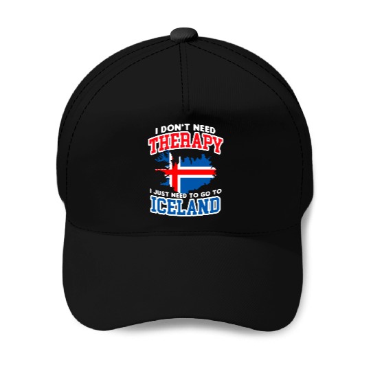 Iceland Flag Embrace The Northern Lights Design Baseball Caps