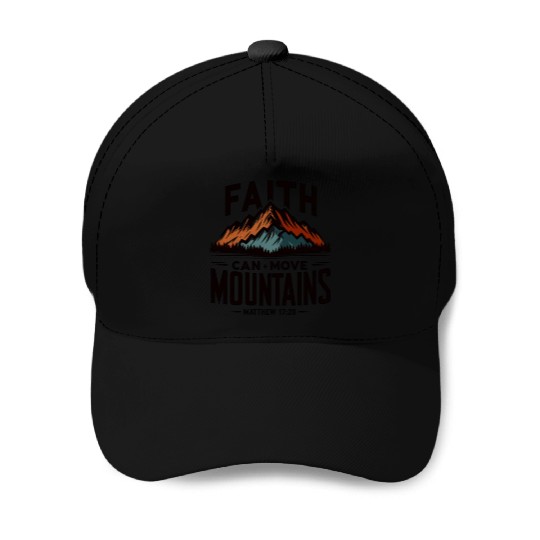 Faith Can Move Mountains Matthew 17:20 Retro Baseball Caps