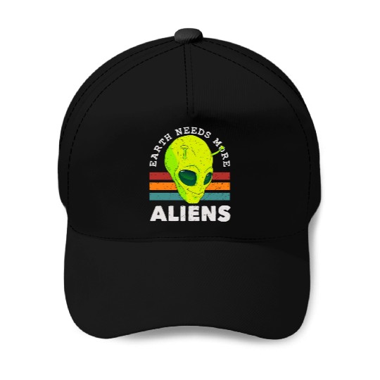 Alien, Aliens, UFO, UAP, Space Unknown Flight Baseball Caps