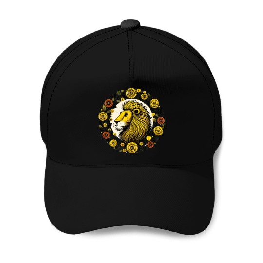 Marigold Leo Lion Baseball Caps