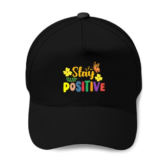Stay Positive with Sunshine and Butterflies Baseball Caps