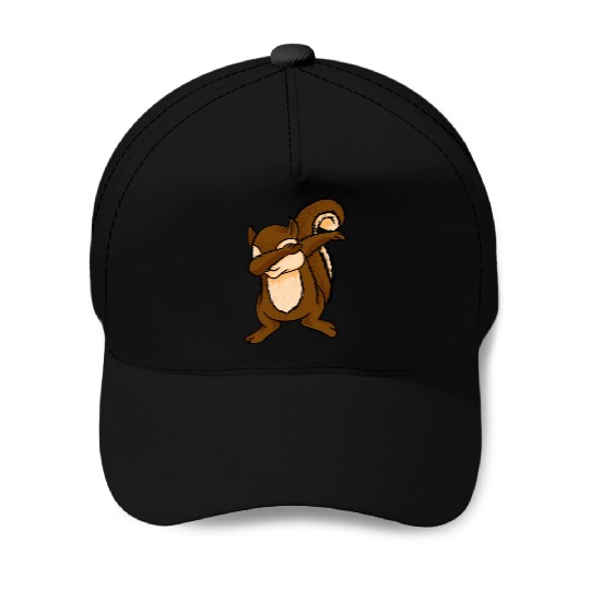 Dabbing Squirrel Funny Chipmunks Dab Animal Lover Baseball Caps