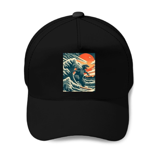 Japanese Monster Kaiju Funny Art Baseball Caps