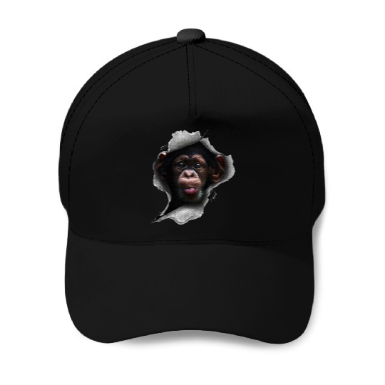 Chimp, Monkey Lover, Chimpanzee, Monkey Baseball Caps