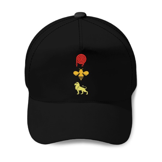Hose Bee Lion Baseball Caps