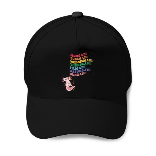 Cute Pride LGBTQ Axolotl - Dare to be Yourself Baseball Caps