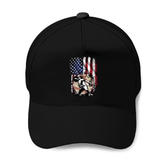 Patriotic American Flag Baseball Pitcher Baseball Caps