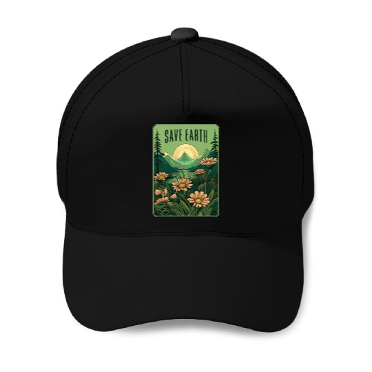 Save Earth Baseball Caps