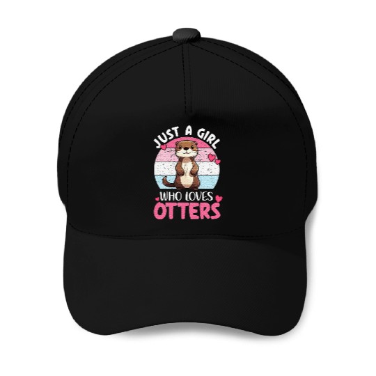 Cute Otter Lover Quotes Animal Womens Kids Otter Baseball Caps
