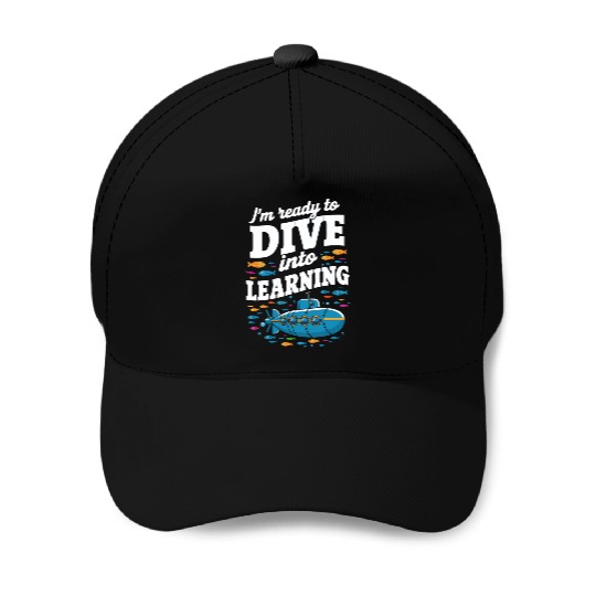 School Submarine Ready To Dive Into Learning Baseball Caps