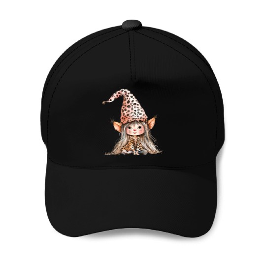 Leopard Print Gnome Clipart Images, Girly Baseball Caps