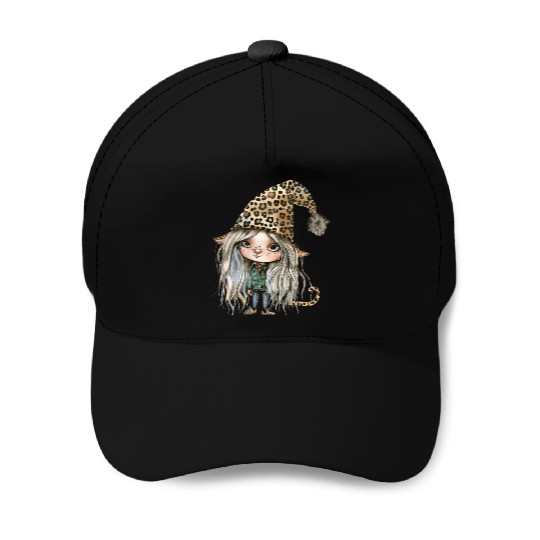 Leopard Print Gnome Clipart Images, Girly Baseball Caps