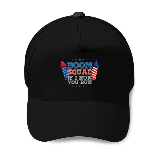 BOOM SQUAD Fireworks Director 4th of July Baseball Caps