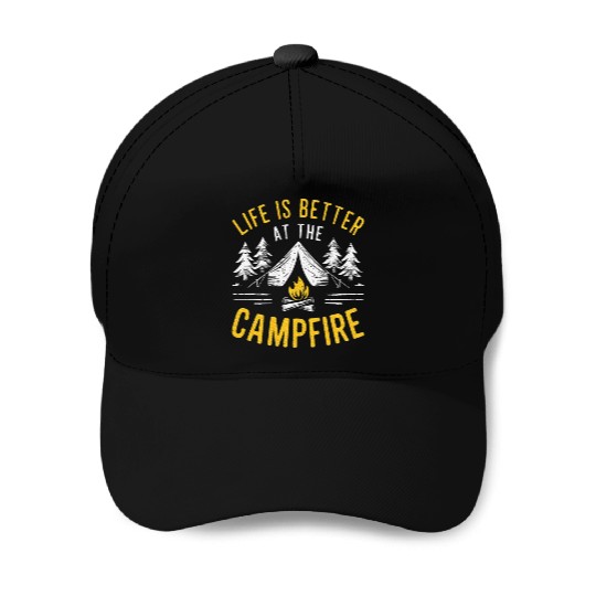 Camping Campfire Outdoor Nature Lover Baseball Caps