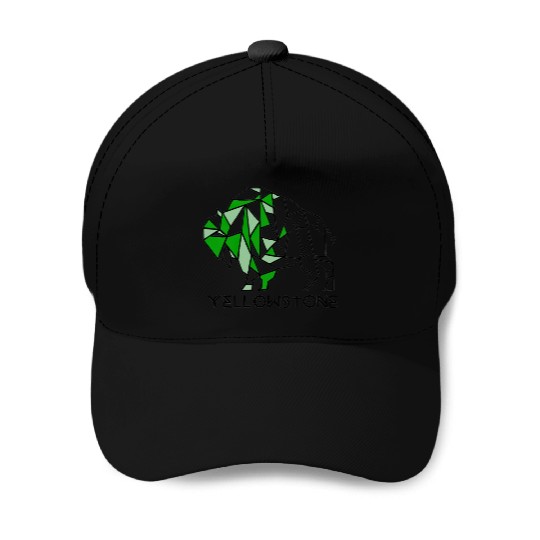 Bright Green YStone Bison Baseball Caps