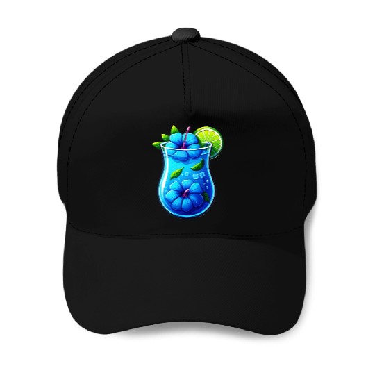 Blue hibiscus tea Baseball Caps