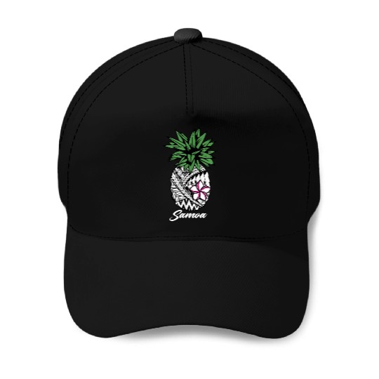 Samoa Baseball Caps Samoan tribal pineapple