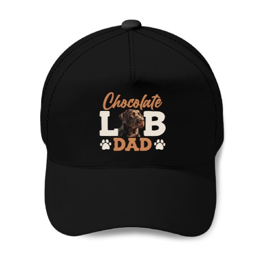 Labrador Owner CHOCOLATE LAB DAD Labrador Dog Baseball Caps