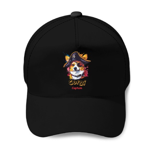 Captain Corgi Baseball Caps
