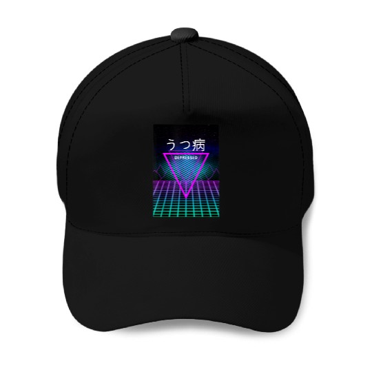 aesthetic vaporwave clothes depressed Baseball Caps