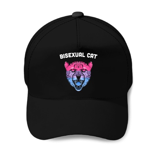 Bisexual Cat Bi LGBTQ Bi Pride LGBT Funny Animal L Baseball Caps