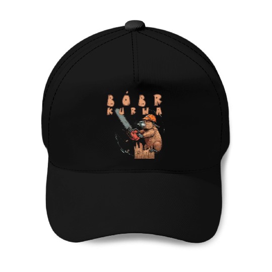 Beaver Lumberjack Chainsaw Baseball Caps